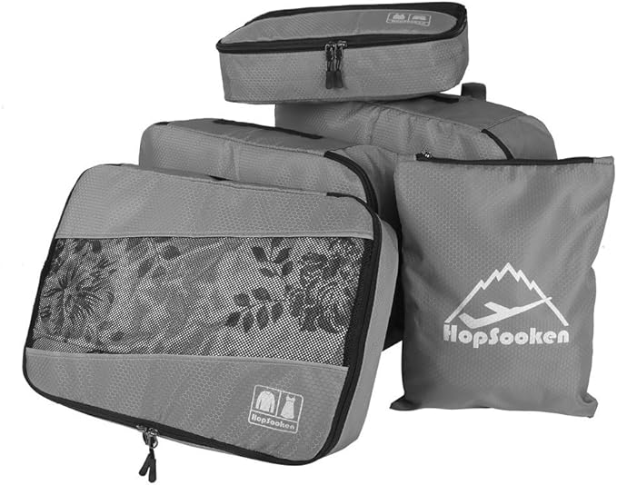 5 Set Packing Cubes for Travel Large Suitcase Luggage Organizer Bags Travel Accessories Vacation 4 Cubes 1 Laundry Pouch Bag