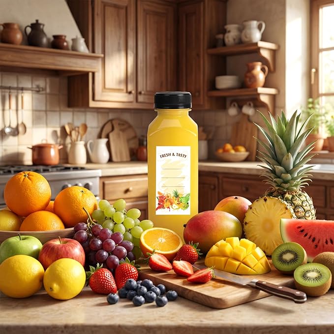 BAKHUK 944pcs 12oz Empty Plastic Juice Bottles with Caps, Plastic Water Bottles with lids, Reusable Clear Bulk Beverage Containers for Juice, Milk and Other Beverages