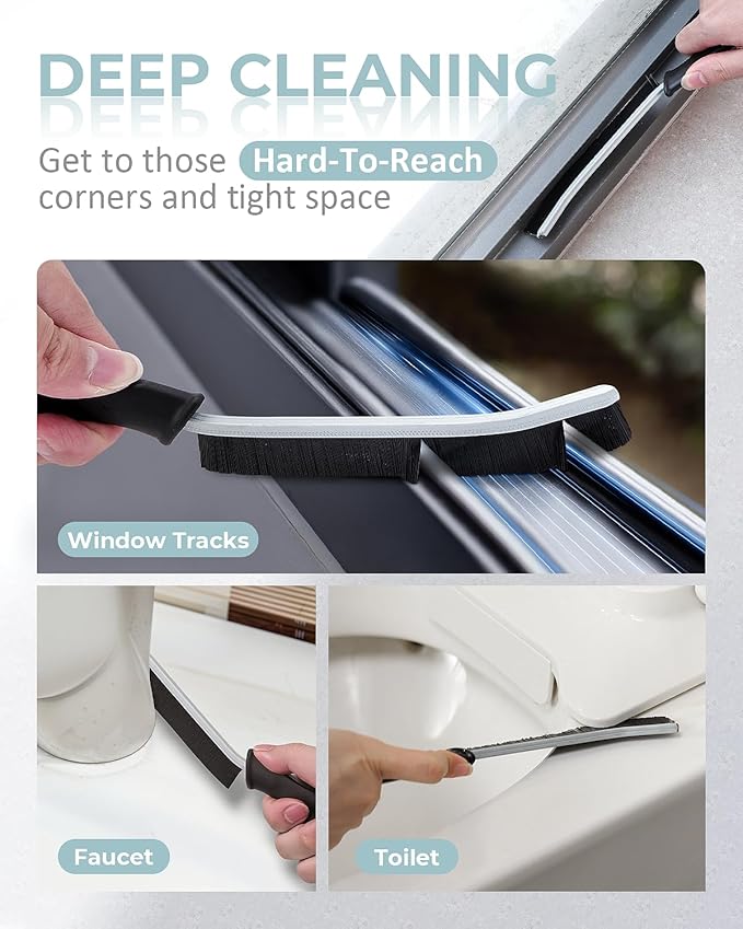 SXhyf Cleaning Brush - Hard Bristle Crevice Cleaning Brush, Multifunctional Gap Scrub Brush, Home Essentials, Bathroom Cleaner Tools for Household Use, Kitchen, Window, Faucet, S1110SE