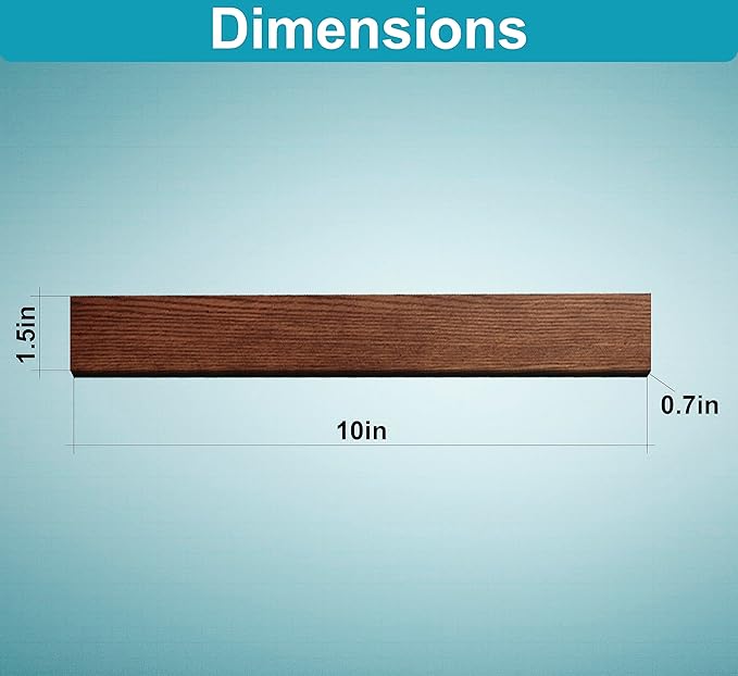 10 Inch Magnetic Knife Holder for Wall No Drilling Use as Magnetic Knife Strip - Magnetic Knife Bar - Wall Kitchen Knife Magnetic Holder