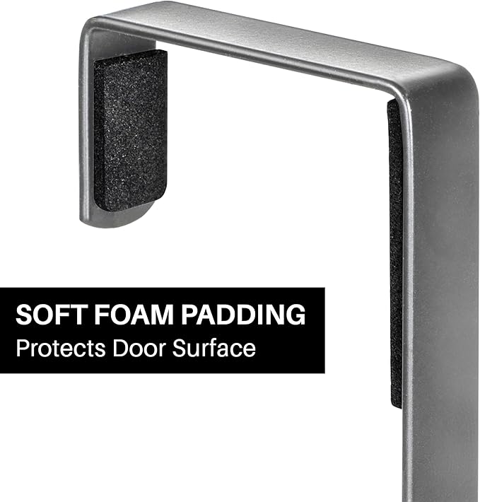LYNK PROFESSIONAL® HOME™ Over the Door Hooks - 28 Hook – Over the Door Coat Rack - Over the Door Hanger - Hanging Towels or Clothes - Bathroom, Bedroom, Laundry Room - Lifetime Ltd. Warranty, Platinum