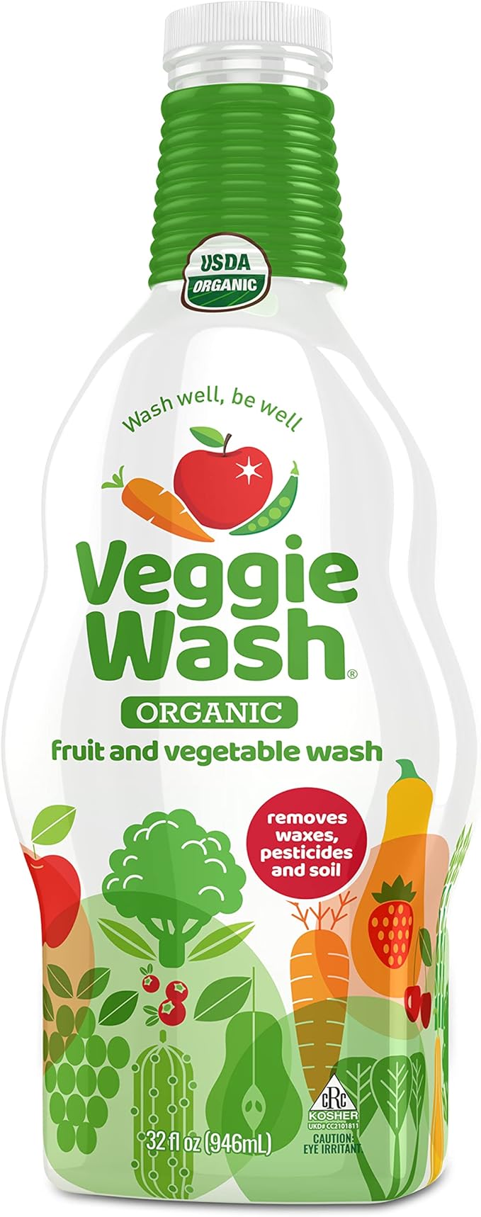 Veggie Wash Organic Fruit and Vegetable Wash Soaker, 32 Fluid Ounce