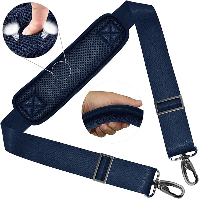 ZINZ Shoulder Strap 58" Ultra-Thick Fixed Padded and Adjustable Buckles Crossbody Strap for Briefcase Laptop Bag Luggage