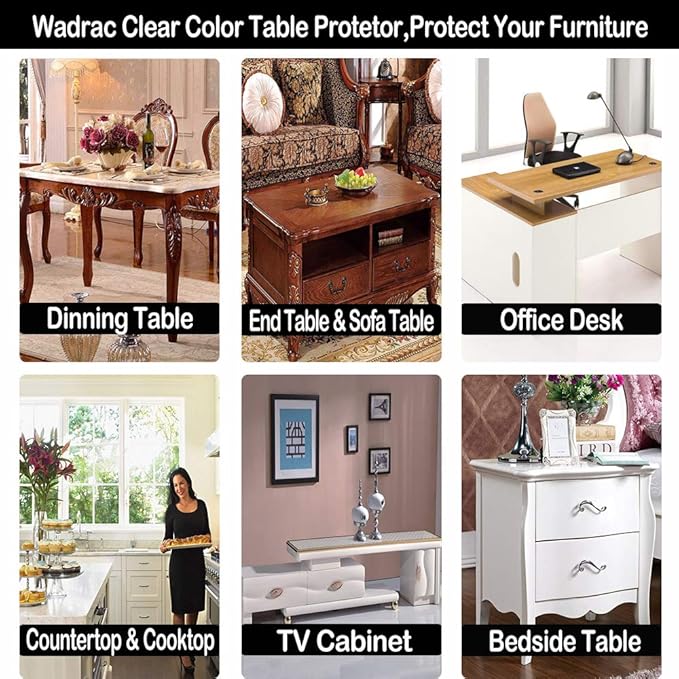 12x40 in Office Desk Blotter Mat Clear Plastic Table Protector Cover Pad PVC Transparent Topper Surface Pro ection Mat Pad Anti Scratch Table Mat Glass Dinner End Table Protector Waterproof Easy Clean
