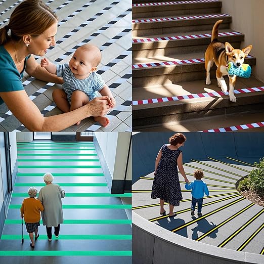 Anti Slip Tape 2 Inch Wide, Waterproof Grip Adhesive Tape, Heavy Duty High Traction Friction for Indoor/Outdoor Steps (33 Ft/Orange).