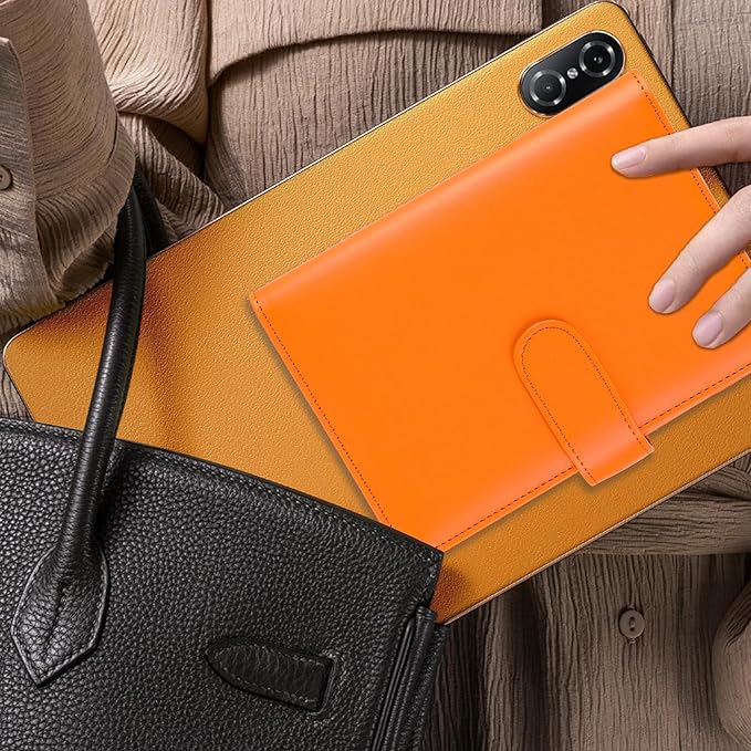 NICOOTHBudget Binder Cash Envelopes A6 Money Saving Binder with Zipper envelopes (Orange)