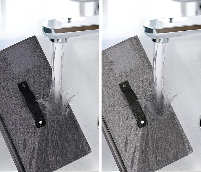 Omygarden 2PCS Foldable Under Bed Storage Box with Plastic Support Liner, Handles, Zipper lid, Blankets Clothes Comforters Storage Bin Organizer for Bedroom and Closet, 29×15×7inch, Black Grey