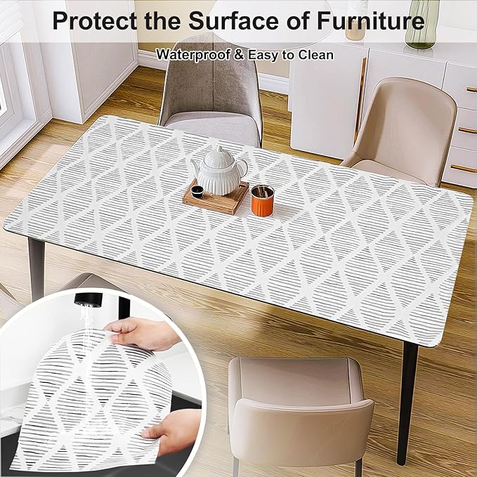 Drawer and Shelf Liner for Kitchen Cabinet,Non-Adhesive Cabinet Liner 24in x 20FT,Waterproof Shelf Paper Non-Slip Mats Cupboard Liners Contact Protect Dresser/Shelves/Table-Square Stripes
