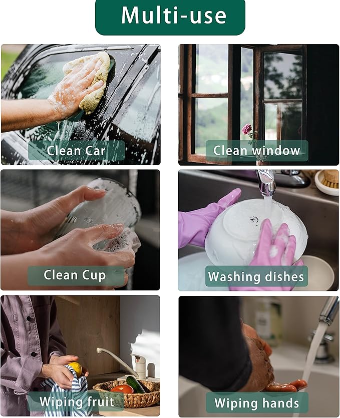 10 Pack Heart Microfiber Face Cloths for Washing face, Highly Absorbent Cleaning Towels, Microfiber Rags for Washing Dishes, Car, Window Clean Cloth(55-12)