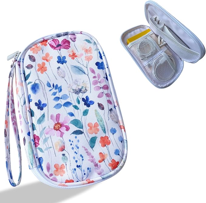 Electronics Organizer Travel Case, Cable Organizer Travel Essentials Tech Pouch,Suitable for Charger, Cable, Phone，Flash Drive,Bohemian leaves