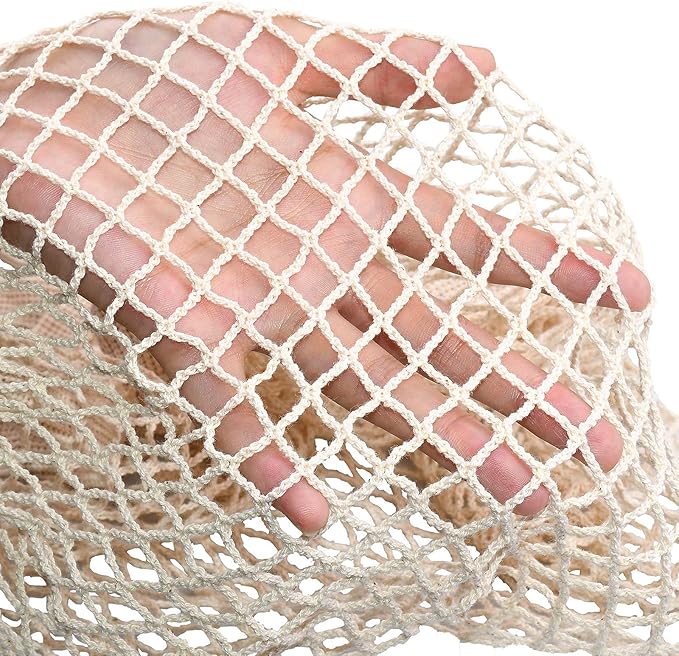 [4 Pack] Premium Mesh Grocery Bags, Reusable Produce Bags, Long Handle Net Tote Bags, 100% Cotton String Bags, Fruit and Vegetable Bags, 4 colors (Portable/Washable/Durable)