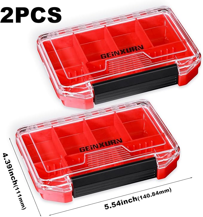 IPX4 Waterproof Small Storage Parts Organizer, Small Parts Case with Removable Dividers, Screwdriver Bit Set Box(2 Boxes)