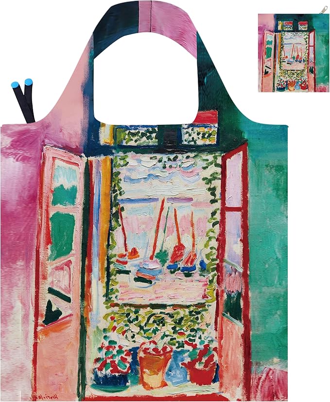 Reusable Grocery Bags, Oil Painting Art Tote Bags With Carry Pouch Waterproof Shopping Bags for Travel Daily Use