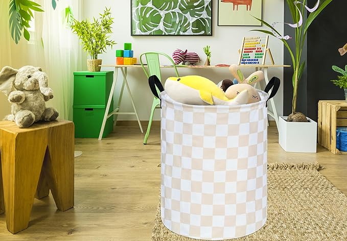 Girls Laundry Basket Cute Kids Hamper Room Decor Storage Basket,Toy Box Canvas Collapsible Organizer Bins for Home/Dorm/Kitchen/Pet/Office/Closet/Shelf/Gift Baskets