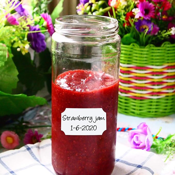 Wisdompro 320 pcs Removable Freezer Labels, Blank White Labels Stickers for Food Containers, Storage Bins, Spice Jars, Bottles, Organize Your Home & Kitchen - 2x1.2 inch