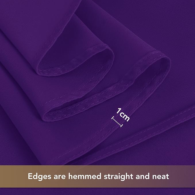 sancua Purple Tablecloths for 8 Foot Rectangle Tables, 8 Pack - Washable Polyester Fabric Table Cloth for Halloween Party Wedding Birthday Banquet Reception, 60x120 Inch