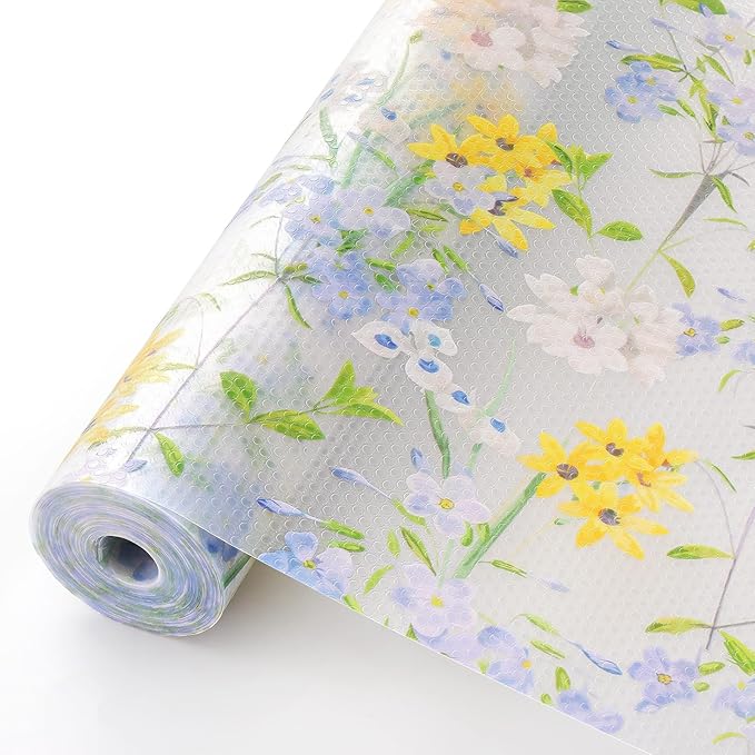 Cooyes Shelf Liner – Premium Non-Adhesive Cabinet & Drawer Liner for Kitchen – Waterproof Shelf Paper with Modern Pattern – Durable EVA Cabinet Mat – Easy to Cut （23.6" W x 236" L）