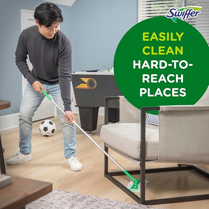 Swiffer Sweep + Mop, Dry Pads Refill, Floor Cleaner for Dirt, Dust, Hair, Cleaning Cloths for Mopping Home, Bathroom, Kitchen, Dust Mop, Floor Duster, Lavender, 52ct (Pack of 3)