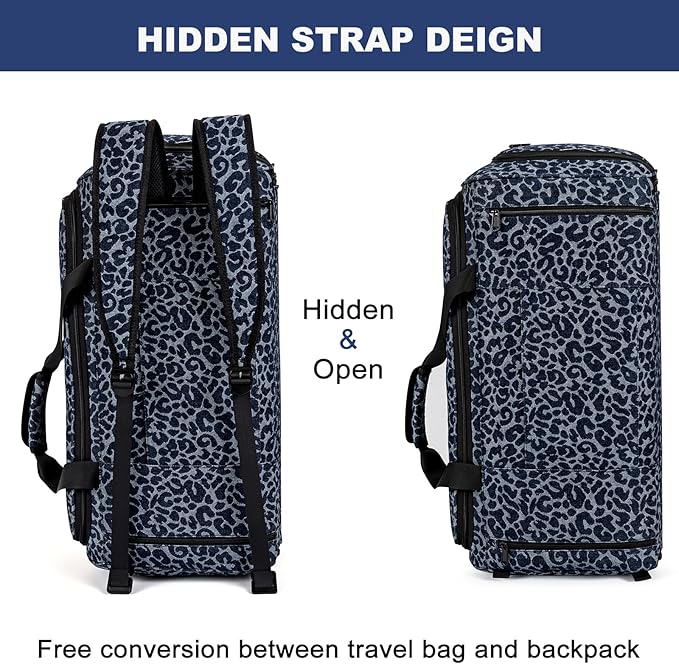 Convertible Garment Bags for Travel - Carry on Garment Duffle Bag with Backpack Straps for Men Women, 4 in 1 Large Travel Duffel Bags with Shoes Compartment Hanging Suit Dress Weekender Bag 3pcs Set