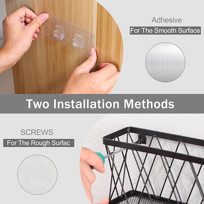 YIGII Adhesive Cabinet Door Organizer, 4 Pack Lid Organizers Inside Cabinet Food Container/Tumbler Lid Organizer and Storage Cup Lids Holder for Kitchen