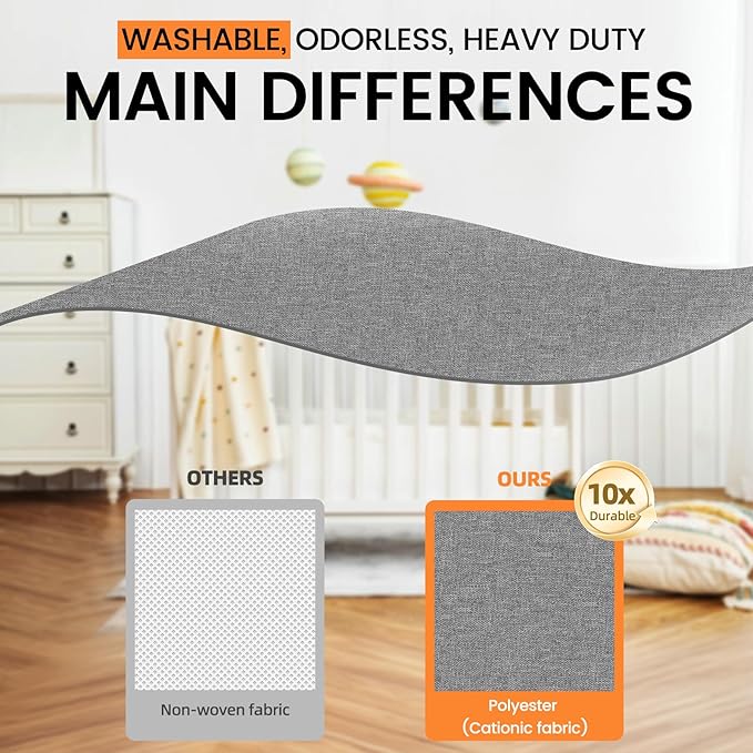 Criusia 3 Pack Sock Underwear Drawer Organizer Dividers, 64 Cell Fabric Foldable Dresser Organizer for Closet Organizers and Storage Boxes for Organizing Socks, Underwear, Ties (16+24+24 Cell, Gray)