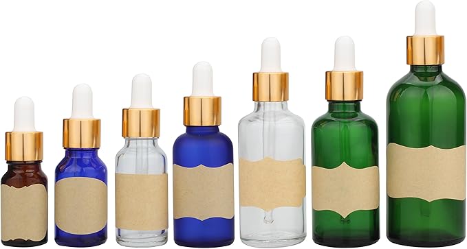 Wisdompro Fancy Shape Kraft Label Stickers, Self Adhesive Gift Tag Stickers Blank Writable Labels for Essential Oil Bottles, Jars, Food Containers (192 Pcs, Large)