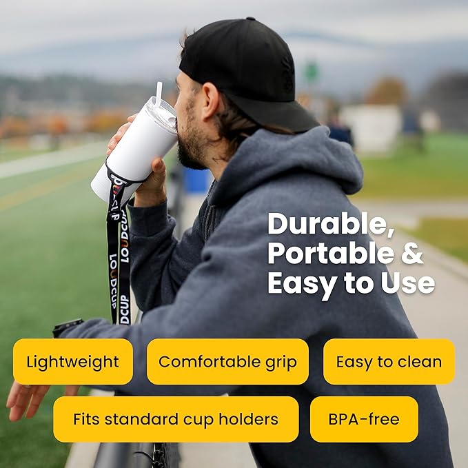 The LoudCup Blow Horn Tumbler, Cheer & Sip 2-in-1 Reusable Water Bottle with Built-In Horn for Sports Games, Tailgates, Parties & Events, BPA-Free