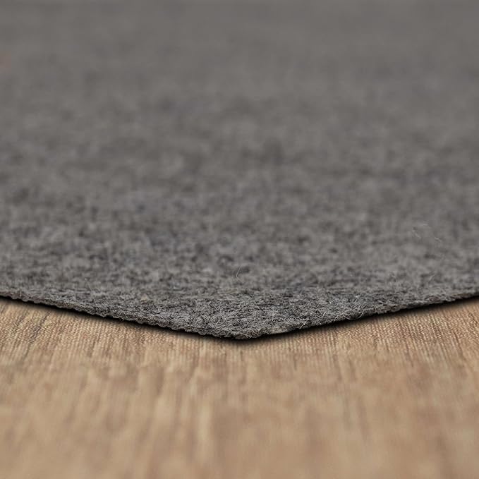 Mohawk Home 4’ x 6’ Non Slip Grip Rug Pad 1/8" Low Profile Felt Cushion + Rubber Gripper, Great for High Traffic Areas - Safe for All Floors