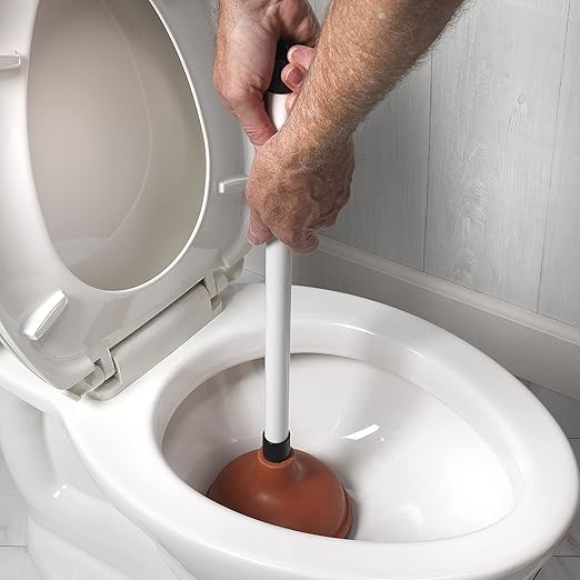 LDR 512 3210A Toilet Sink and Drain, Plastic Handle Rubber Cup Removes Clogs for Bathrooms, Kitchens, Baths, Showers, Powerful Commercial and Residential, Flat Plunger