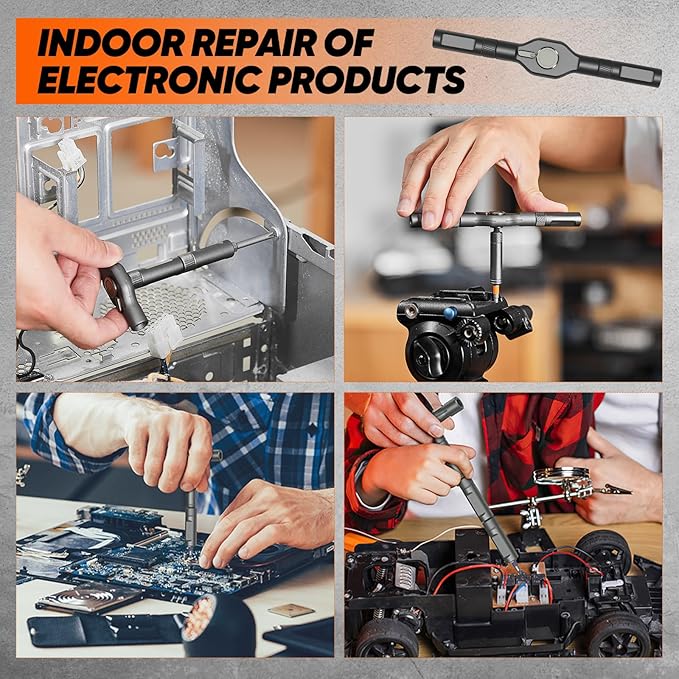 Saker 42-in-1 Magnetic Screwdriver Set, Multi-Bit Free Combination Ratchet Screwdriver Set Portable Repair Tool Kit for Gifts, Furniture, Computers, Bicycles, and DIY, Grey