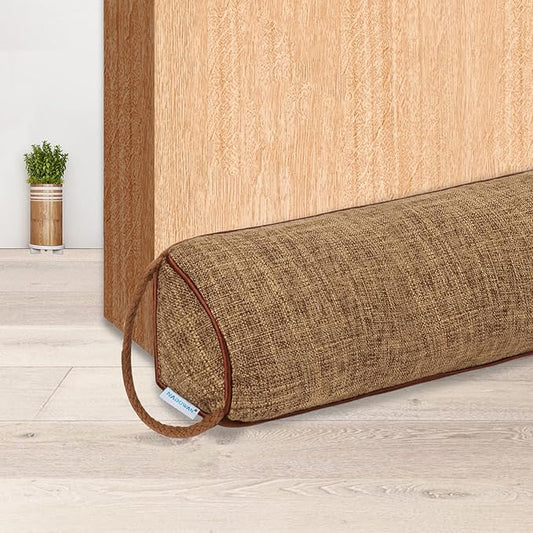 NABOWAN 32" Weighted Under Door Draft Stopper - Triangular Door Draft Blocker with Hook Loops for Easy Install, Save Energy, Home Room Essentials