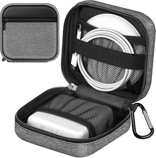 FINPAC Charger Case for MacBook, Small Electronic Organizer Bag for MacBook Power Adapter, Portable Pouch Travel Storage for Laptop Accessories, Magic Mouse, USB Drives, GoPro, Gadgets - Gray