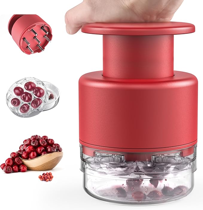 Cherry Pitter - Makmzoon Multi Cherries Corer Stainless Steel Pitter Tool Making Cherry Jam - 7 Cherries