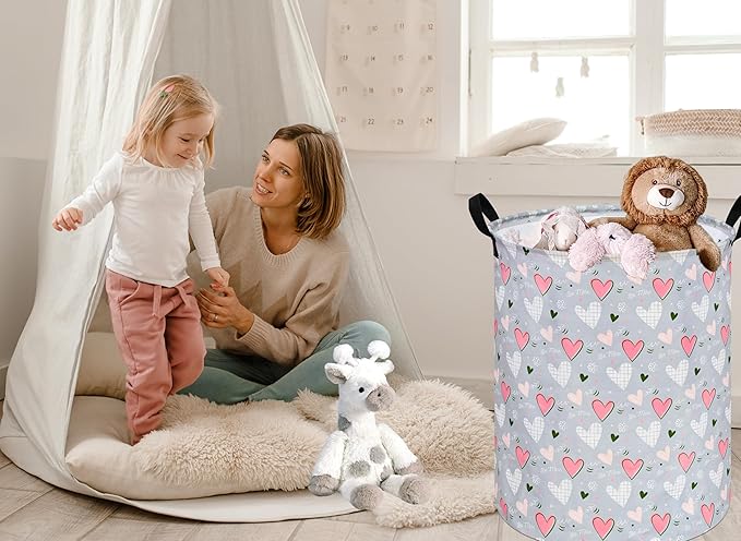 Round Laundry Basket Storage Bins Nursery Hamper Gift Baskets for Home,Office,Home Decor