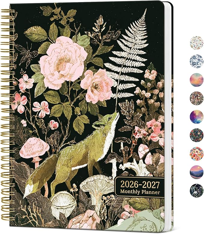 Monthly Planner 2026-2027, 2 Year Months Calendar Planner 2026-2027, Runs from January 2026 - December 2027, 7" x 10", 24 Months, Perfect for School Office Home Planning - Wildwood Fox