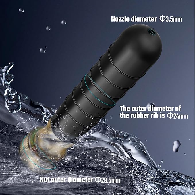 DURATECH Drain Bladder, Small Drain Cleaning Bladder, Fits 1" to 2" Drain Pipes, Unclogs Stubborn Blockages in Kitchen Sinks, bathtubs, Showers, and Main drains