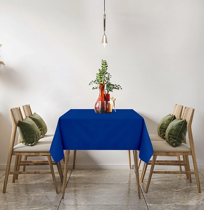 Utopia Kitchen Rectangle Table Cloth 2 Pack (90x132 Inches, Royal Blue), Machine Washable Polyester Table Cover for Dining, Buffet Parties, Picnics, Events, Weddings, and Restaurants