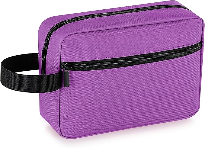Elviros Travel Toiletry Bag for Women and Men,Lightweight Makeup Bag Hanging Dopp Kit with Shaving Compartment Cosmetic Organizer Small Tool Bag Travel Essentials Gift for Women(Grape Purple)