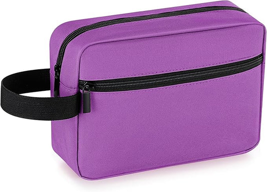 Elviros Travel Toiletry Bag for Women and Men,Lightweight Makeup Bag Hanging Dopp Kit with Shaving Compartment Cosmetic Organizer Small Tool Bag Travel Essentials Gift for Women(Grape Purple)