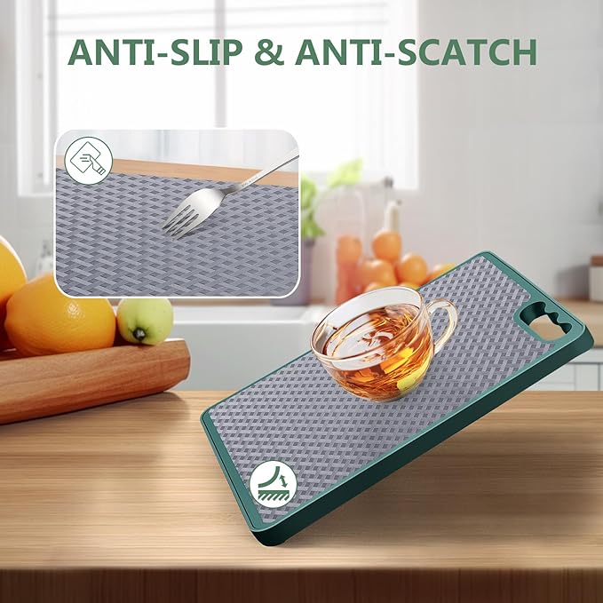 Shelf Liners, Non-Adhesive Drawer Liner, Waterproof & Oil-Proof Kitchen Cabinet Cupboard Liner Plastic EVA Material BPA Free Fridge Liner Mats Paper Protector for Shelves (Grey/20in x 240in)