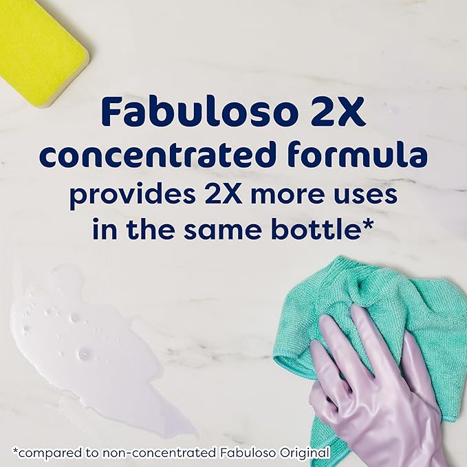 Fabuloso Multi-Purpose Cleaner & Floor Cleaner, 2X Concentrated, Lavender Scent, 56 fluid ounces
