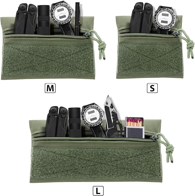 Qavctw Tactical Admin Pouch Bag with Hook and Loop Tool Storage Bag Snack Pouch Candy Bag Hanging Pouches Backpack Accessory Pouch