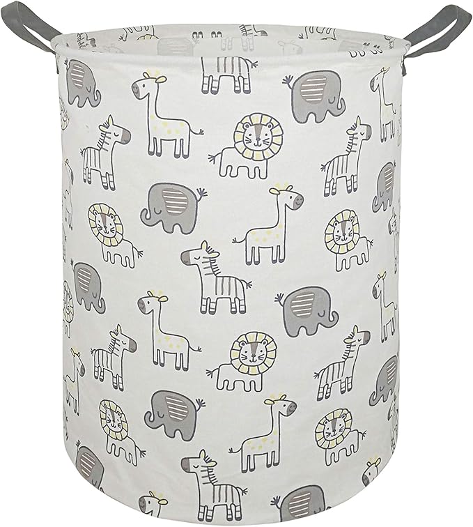 Kids Hamper Baby Storage Bins Gift Toy Box Organizer Nursery Waterproof Laundry Basket Large Canvas Collapsible Chest for Boys Girls Bedroom Closet Shelf Room Decor