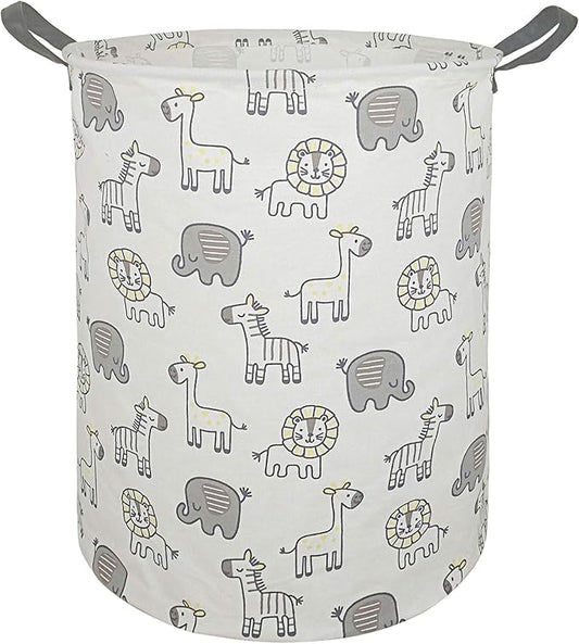 Kids Hamper Baby Storage Bins Gift Toy Box Organizer Nursery Waterproof Laundry Basket Large Canvas Collapsible Chest for Boys Girls Bedroom Closet Shelf Room Decor