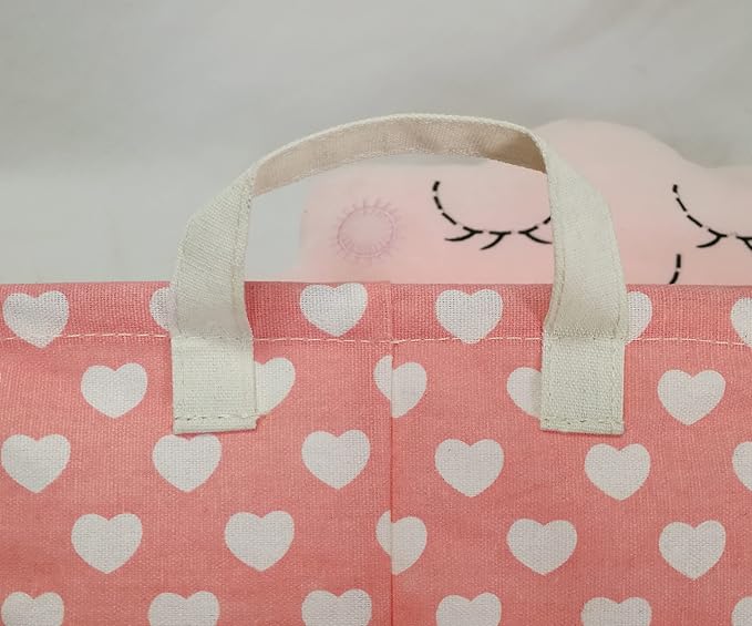 Women's DayStorage Basket Pink Collapsible Girls Laundry Basket Waterproof Organizer Nursery Bin Gift Toy Box for Organizing Home/Dorm/Kitchen/Pet/Office/Closet/Shelf/Room Decor