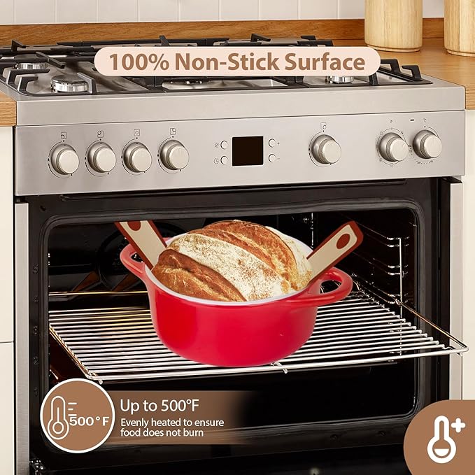 Silicone Bread Sling for Dutch Oven, 2-Pack Non-Stick Reusable Baking Mat with Heat-Resistant Handles, Easy Sourdough Transfer, Ideal for Home Baking, Oven Use, Kitchen Beginners
