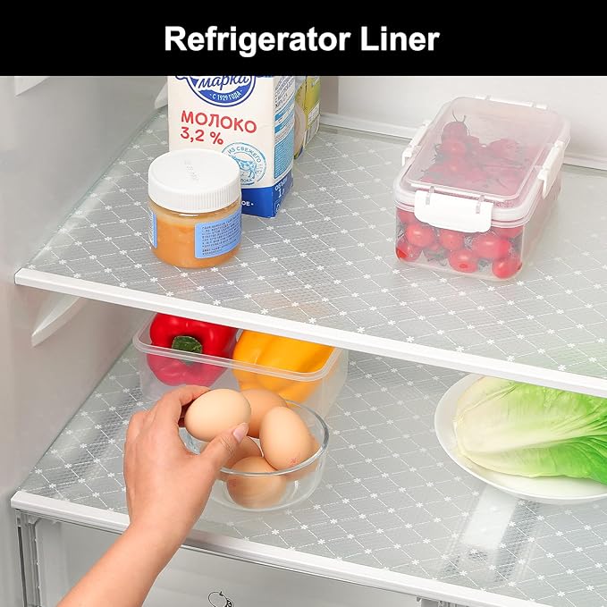 Cooyes Shelf Liner – Premium Non-Adhesive Cabinet & Drawer Liner for Kitchen – Waterproof Shelf Paper with Modern Pattern – Durable EVA Cabinet Mat – Easy to Cut （17.5" W x 360" L）