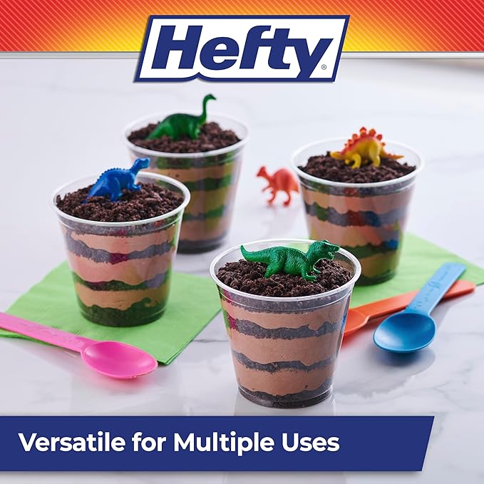 Hefty Deluxe Clear Plastic Party Cups (9 Ounce, 40 Count) (Pack of 12)