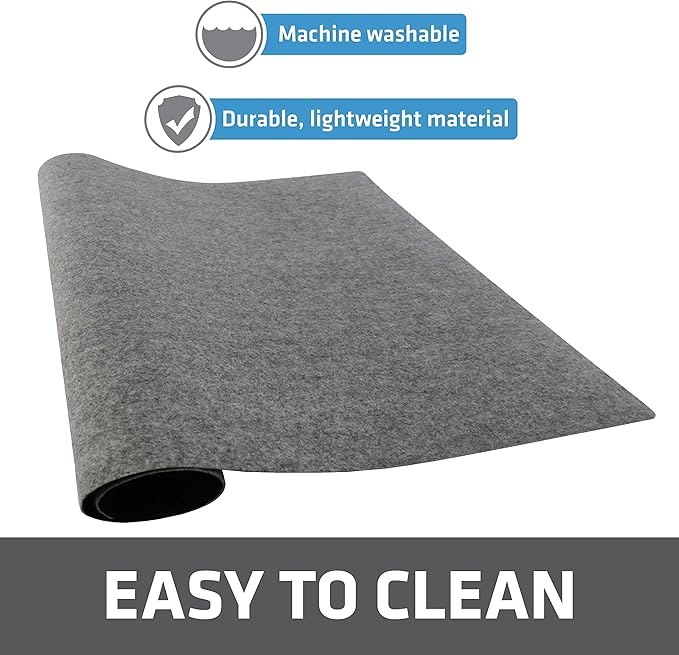 Drymate Premium Under Sink Mat, Waterproof Cabinet Protection Mats for Kitchen & Bathroom, Absorbent Shelf Liners, Slip-Resistant, Machine Washable (USA Made)(24”x29”)(Light Grey)(12-Pack)