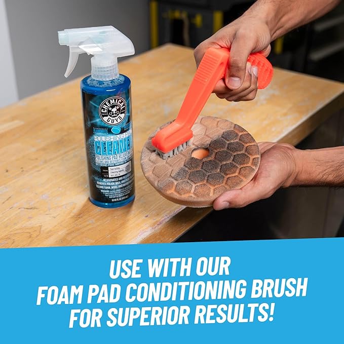 Chemical Guys Polishing Pad Cleaner (2 x 16 Fl Oz) – Deep Cleaning Spray for Foam & Microfiber Pads, Removes Polish Residue & Extends Pad Life